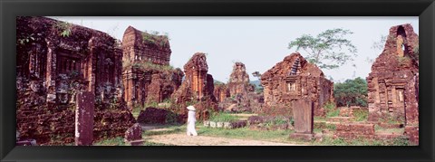 Framed Ruins of temples, Champa, My Son, Vietnam Print