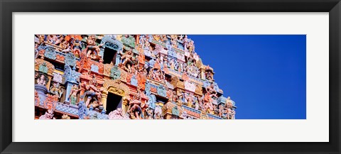 Framed Low angle view of a temple, Tiruchirapalli, Tamil Nadu, India Print