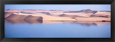 Framed Sand dunes at the seaside, Mui Ne, Vietnam Print