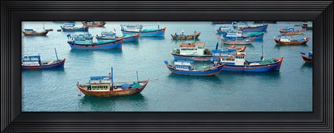 Framed Fishing boats, Mui Ne, Vietnam Print