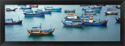 Framed Fishing boats, Mui Ne, Vietnam Print