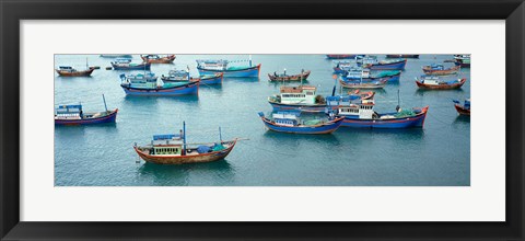 Framed Fishing boats, Mui Ne, Vietnam Print