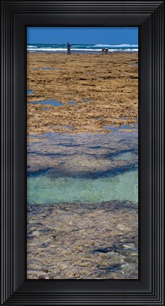 Framed Indian Ocean, Fringe Reef, Mombasa Marine National Park and Reserve, Kenya Print