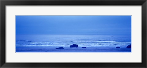 Framed Rocks on the beach, Bandon Beach, Bandon, Coos County, Oregon, USA Print