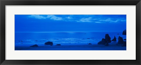 Framed Ocean at night, Bandon State Natural Area, Bandon, Coos County, Oregon Print