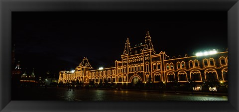 Framed Red Square at Night, Moscow, Russia Print