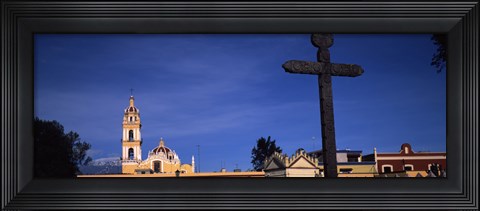 Framed Low angle view of a church, Cholula, Puebla State, Mexico Print