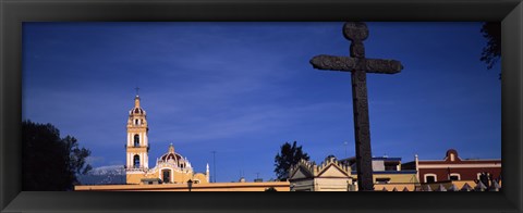 Framed Low angle view of a church, Cholula, Puebla State, Mexico Print