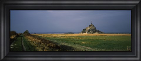 Framed Mont Saint-Michel, Manche, Normandy, France Print
