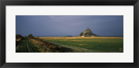 Framed Mont Saint-Michel, Manche, Normandy, France Print