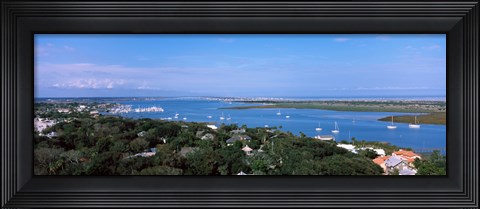 Framed High angle view from top of lighthouse, St. Augustine, Florida, USA Print