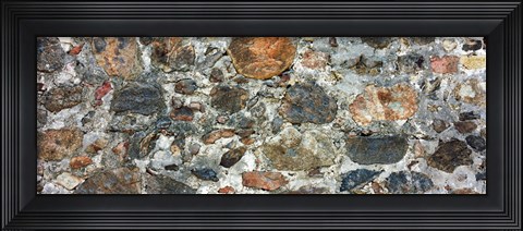 Framed Close-up of a stone wall, St. John, US Virgin Islands Print