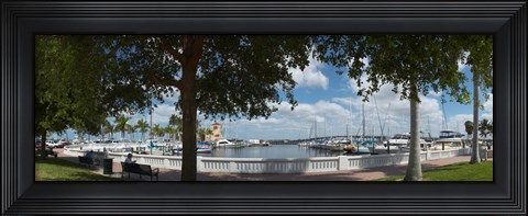 Framed Twin Dolphin Marina, Manatee River, Bradenton, Manatee County, Florida Print