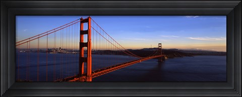 Framed Golden Gate Bridge with Blue Sky, San Francisco, California, USA Print