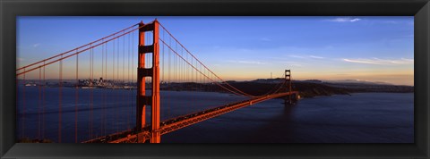 Framed Golden Gate Bridge with Blue Sky, San Francisco, California, USA Print