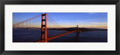 Framed Golden Gate Bridge with Blue Sky, San Francisco, California, USA Print