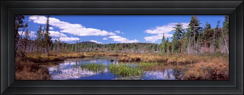 Framed Reflection of clouds in water, Raquette Lake, Adirondack Mountains, New York State, USA Print