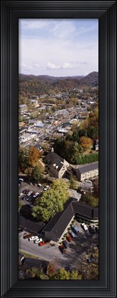 Framed High angle view of a city, Gatlinburg, Sevier County, Tennessee Print