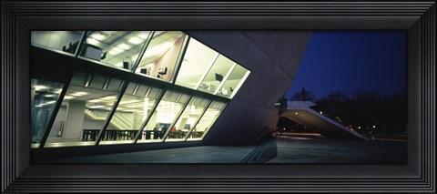 Framed Concert hall lit up at night, Casa Da Musica, Porto, Portugal Print