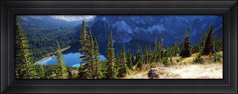 Framed High angle view of a lake, Grinnell Lake, US Glacier National Park, Montana, USA Print