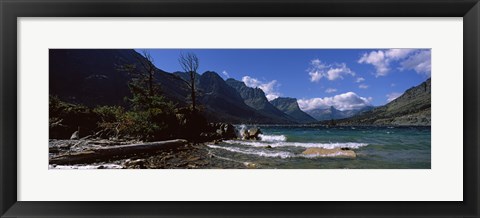 Framed St. Mary Lake, US Glacier National Park, Montana Print