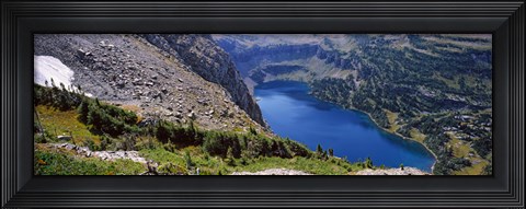 Framed High angle view of a lake, Hidden Lake, US Glacier National Park, Montana, USA Print