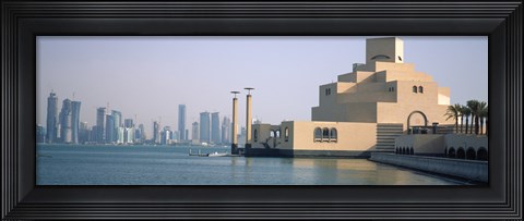 Framed Museum at the waterfront, Museum Of Islamic Arts, Doha, Ad Dawhah, Qatar Print