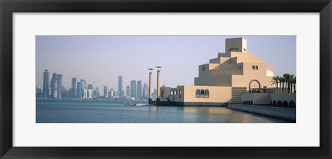 Framed Museum at the waterfront, Museum Of Islamic Arts, Doha, Ad Dawhah, Qatar Print