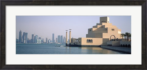 Framed Museum at the waterfront, Museum Of Islamic Arts, Doha, Ad Dawhah, Qatar Print