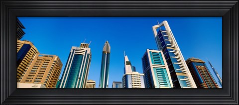 Framed Low angle view of buildings, Dubai, United Arab Emirates Print