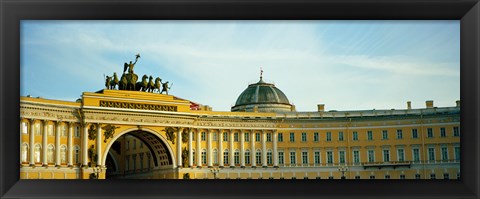 Framed Low angle view of a building, General Staff Building, State Hermitage Museum, Palace Square, St. Petersburg, Russia Print