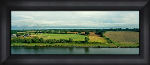 Framed Countryside, Kiel Canal, Kiel, Schleswig-Holstein, Germany Print