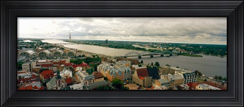 Framed High angle view of a city, Riga, Latvia Print