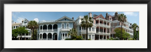 Framed Houses along Battery Street, Charleston, South Carolina Print