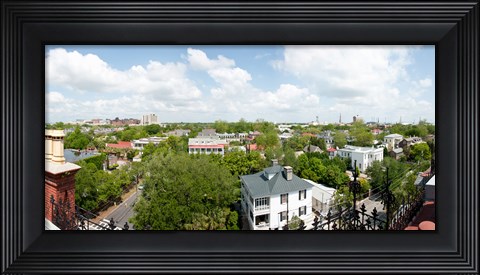Framed High angle view of buildings in a city, Wentworth Street, Charleston, South Carolina, USA Print