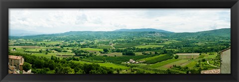 Framed High angle view of a field, Lacoste, Vaucluse, Provence-Alpes-Cote d&#39;Azur, France Print