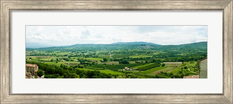 Framed High angle view of a field, Lacoste, Vaucluse, Provence-Alpes-Cote d&#39;Azur, France Print