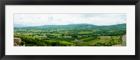 Framed High angle view of a field, Lacoste, Vaucluse, Provence-Alpes-Cote d&#39;Azur, France Print