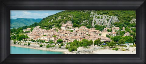 Framed Village on the Lake of Sainte-Croix, France Print