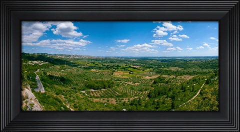 Framed Valley with Olive Trees and Limestone Hills, Les Baux-de-Provence, Bouches-Du-Rhone, Provence-Alpes-Cote d&#39;Azur, France Print