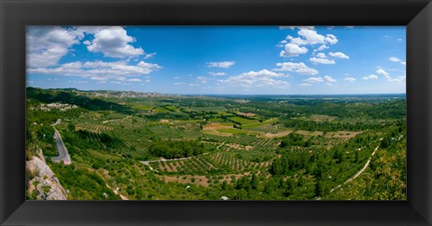 Framed Valley with Olive Trees and Limestone Hills, Les Baux-de-Provence, Bouches-Du-Rhone, Provence-Alpes-Cote d&#39;Azur, France Print