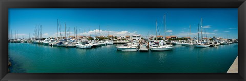 Framed Small harbor in Provence-Alpes-Cote d&#39;Azur, France Print