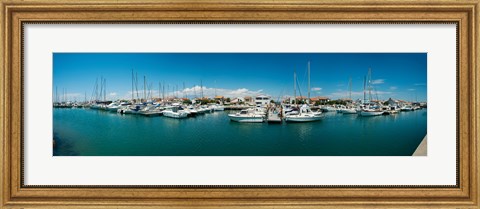 Framed Small harbor in Provence-Alpes-Cote d&#39;Azur, France Print