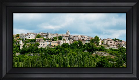Framed Town on a hill, Sault, Vaucluse, Provence-Alpes-Cote d&#39;Azur, France Print