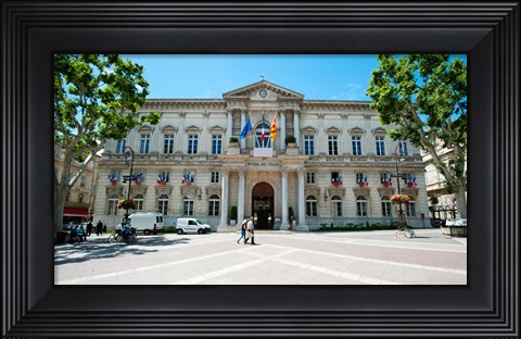 Framed Facade of a building, Hotel de Ville, Place de l&#39;Horloge, Avignon, Vaucluse, Provence-Alpes-Cote d&#39;Azur, France Print