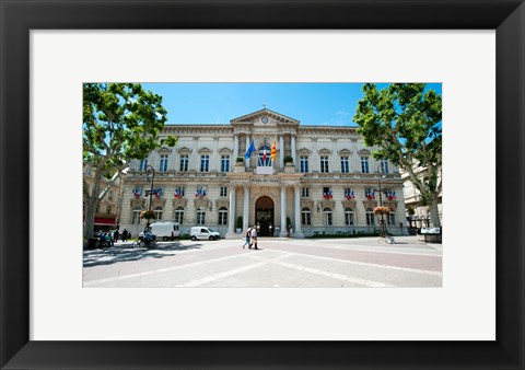 Framed Facade of a building, Hotel de Ville, Place de l&#39;Horloge, Avignon, Vaucluse, Provence-Alpes-Cote d&#39;Azur, France Print