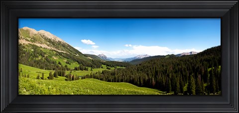 Framed From Washington Gulch Road looking southeast towards, Crested Butte, Gunnison County, Colorado, USA Print
