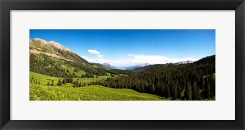 Framed From Washington Gulch Road looking southeast towards, Crested Butte, Gunnison County, Colorado, USA Print