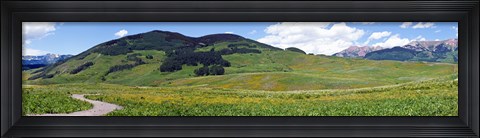Framed Looking west from Gothic Road just north of Mount Crested Butte, Gunnison County, Colorado, USA Print