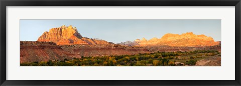 Framed Rock formations on a landscape, Zion National Park, Springdale, Utah, USA Print